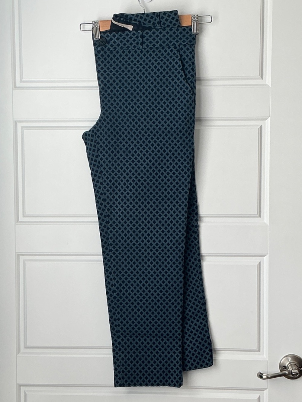 Banana Republic Navy Blue Geometric Dress Pants